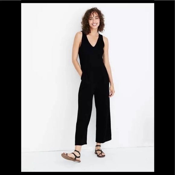 Tall Texture & Thread Wide-Leg Jumpsuit, xs - Picture 1 of 6